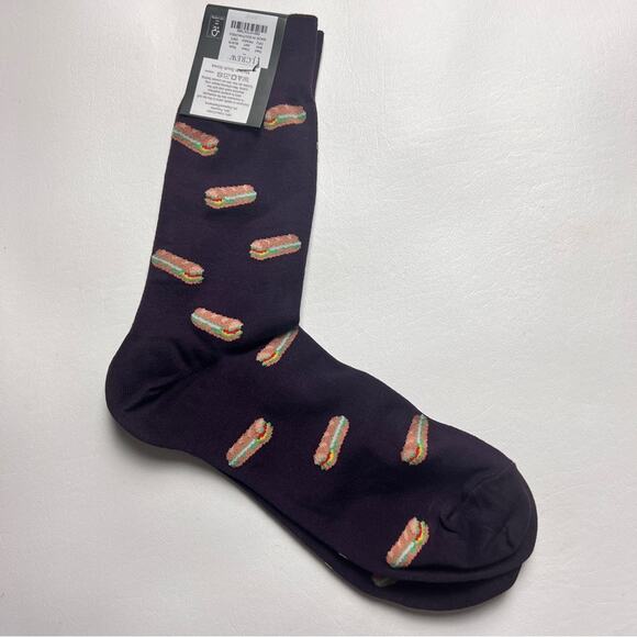 J.Crew Sandwich Print Graphic Design Trouser Socks Onesize NWT - Picture 2 of 9